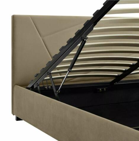 Кровать SIGNAL COLUMBIA Velvet Bluvel 28 бежевый, 160/200