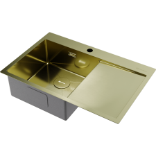 Кухонная мойка из нержавейки Omoikiri Akisame 78-LG-L светлое золото