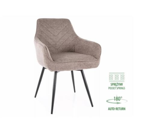 Стул SIGNAL SERVIO Brego 34 бежевый/черный, поворотный