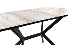 Стол ВВР Миллер бискайская сосна/черный №7, Пластик 120-160/80