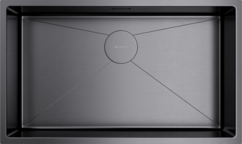 Кухонная мойка из нержавейки Omoikiri Taki 74-U/IF-GM вороненая сталь