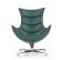 Кресло HALMAR LUXOR зеленый/хром