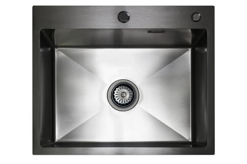 Кухонная мойка из нержавейки BLANTEK LS-5848B Nano black