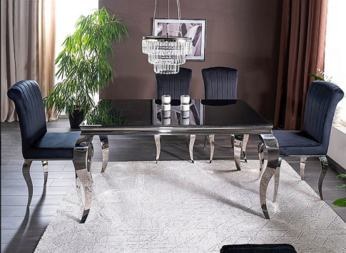 Стол обеденный SIGNAL PRINCE черный/хром 180/90