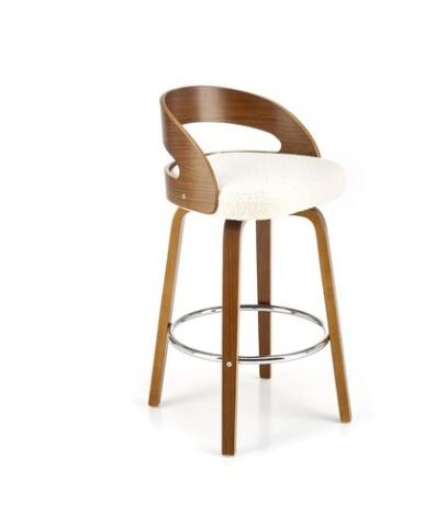 Стул барный HALMAR H110 кремовый/ореховый