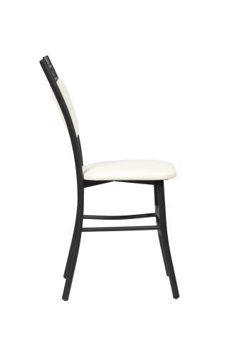 Стул ВВР Мажор ваниль/черный, экокожа