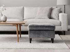 Пуф SIGNAL RON Velvet Bluvel 14 серый/венге