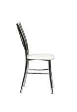 Стул ВВР Трилогия белый крокодил/хром, экокожа