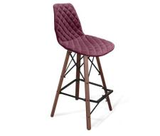 Стул барный Sheffilton SHT-ST29-C12/S80 ежевичное вино/темный орех/черный муар