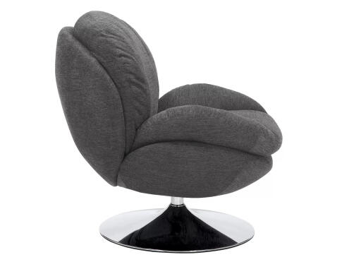 Кресло SIGNAL BRIGITTE Brego 18 темно-серый/хром