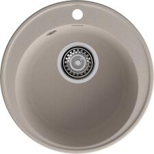 Кухонная мойка GRANFEST QUARZ Z-08 песочный + сифон