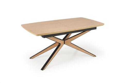 Стол обеденный HALMAR JAMES натуральный/черный/натуральный 160-220/90