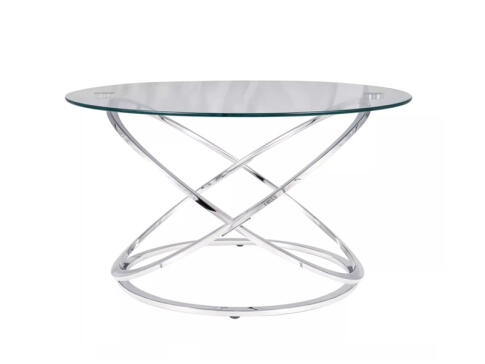 Стол журнальный SIGNAL EOS B прозрачный/хром