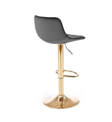 Стул барный HALMAR H120 темно-серый/золотой