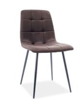 Стул SIGNAL MILA Velvet Bluvel 48 коричневый/черный мат