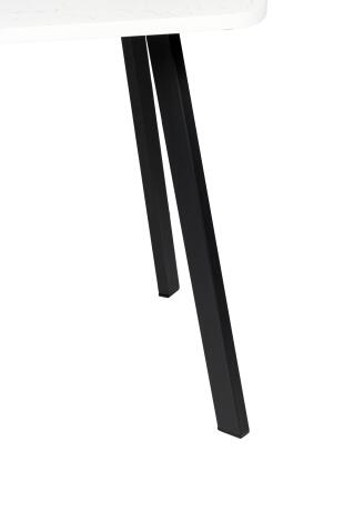 Стол ВВР Пластиковый Мрамор марквина белый/белый/черный профиль 110/70