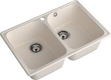 Кухонная мойка GRANFEST QUARZ Z-15 белый + сифон