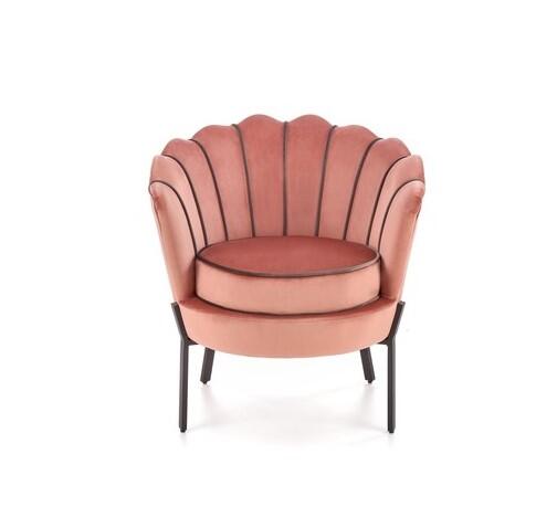 Кресло HALMAR ANGELO розовый/черный