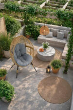 Кресло HALMAR OSKAR натуральный/светло-серый