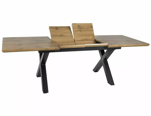 Стол обеденный SIGNAL XAVIERO II дуб артизан/черный 160-240/90