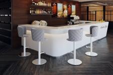 Каркас барного стула Sheffilton SHT-S128 артикул КС-140 белый муар/белый