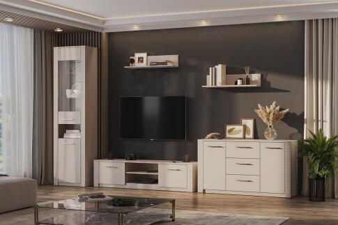 Тумба для ТВ NN Мебель (МС Калипсо К) (1600) Меланж