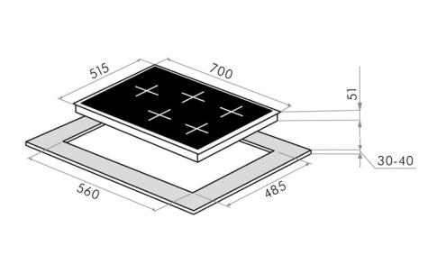 Поверхность газовая MAUNFELD EGHS.75.33CS/G