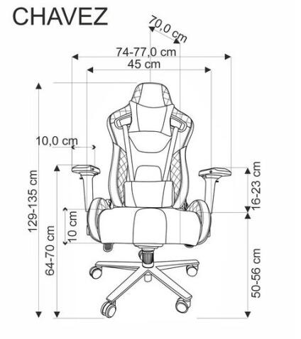 Кресло компьютерное HALMAR CHAVEZ черный