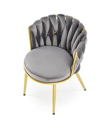 Стул HALMAR K517 серый/золотой