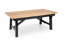 Стол обеденный HALMAR FIESTA дуб натуральный/черный 200-280/100