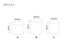Пуф SIGNAL DOTI A Velvet Bluvel 30 светло-бежевый