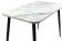 Стол ВВР Прямоугольный Стекло с ф/п Мрамор белый/черный конус 100/60
