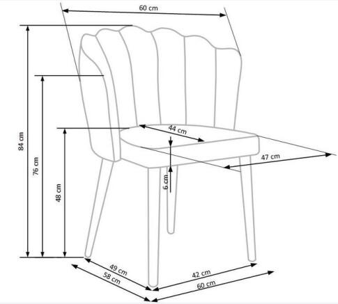 Стул HALMAR K386 розовый/черный