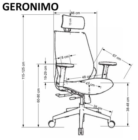 Кресло компьютерное HALMAR GERONIMO черный