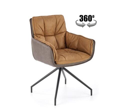 Стул HALMAR K523 коричневый/темно-коричневый