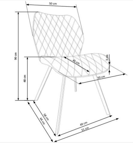 Стул HALMAR K360 бежевый/черный