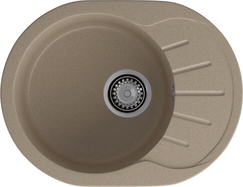 Кухонная мойка GRANFEST RONDO R-580L песочный