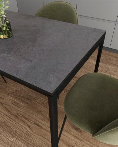 Стол ВВР Брайтон камень темный/черный