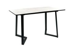 Стол ВВР Миллер дуб крафт белый/черный №5, ЛДСП 120-160/80