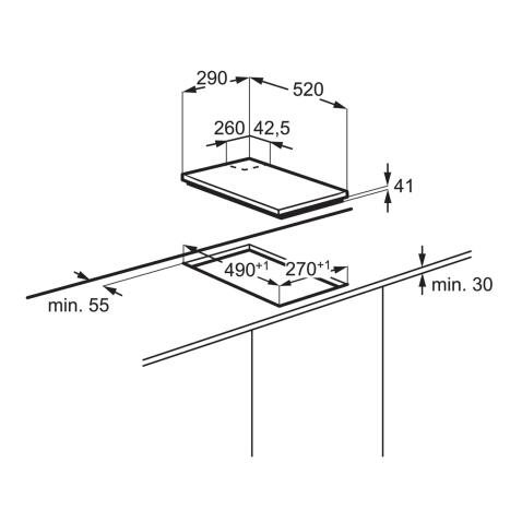 Поверхность газовая ELECTROLUX EGC3322NVK