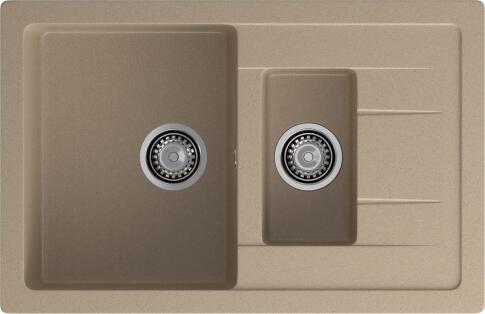 Кухонная мойка GRANFEST QUADRO Q-775KL песочный