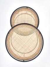 Комплект HALMAR MANADO (2 стола журнальных) натуральный/черный