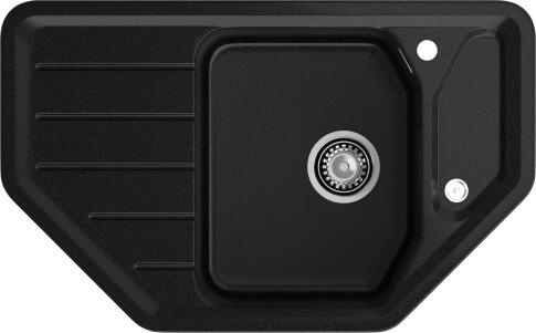 Кухонная мойка GRANFEST CORNER C-800E черный