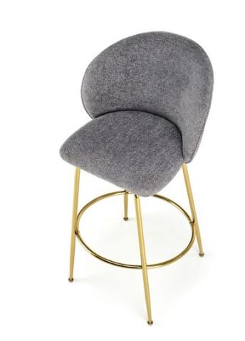 Стул барный HALMAR H116 серый/золотой