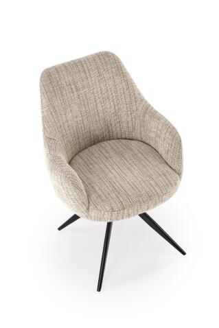 Стул HALMAR K564 бежевый/черный, поворотный