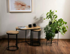 Комплект SIGNAL TWIX (3 стола журнальных) дуб артизан/черный