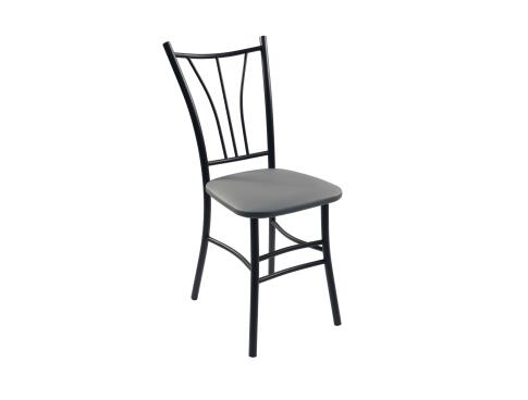 Стул ВВР Трилогия Серый/черный, экокожа