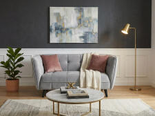 Диван SIGNAL CASTELLO 2 Velvet Bluvel 03 светло-серый/венге