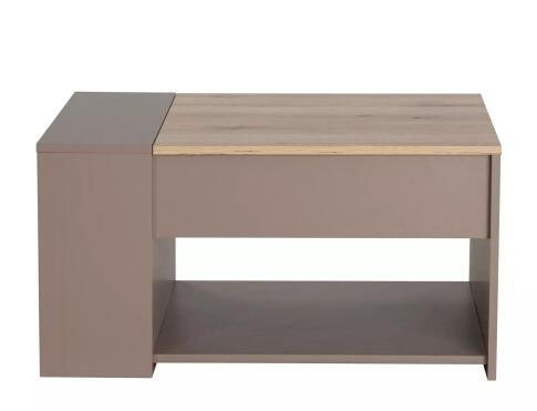 Стол журнальный SIGNAL DROP дуб/бежевый 80/60/42-56