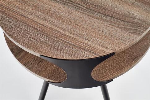 Стол журнальный HALMAR KIRBY темный дуб сонома/черный, 45/60